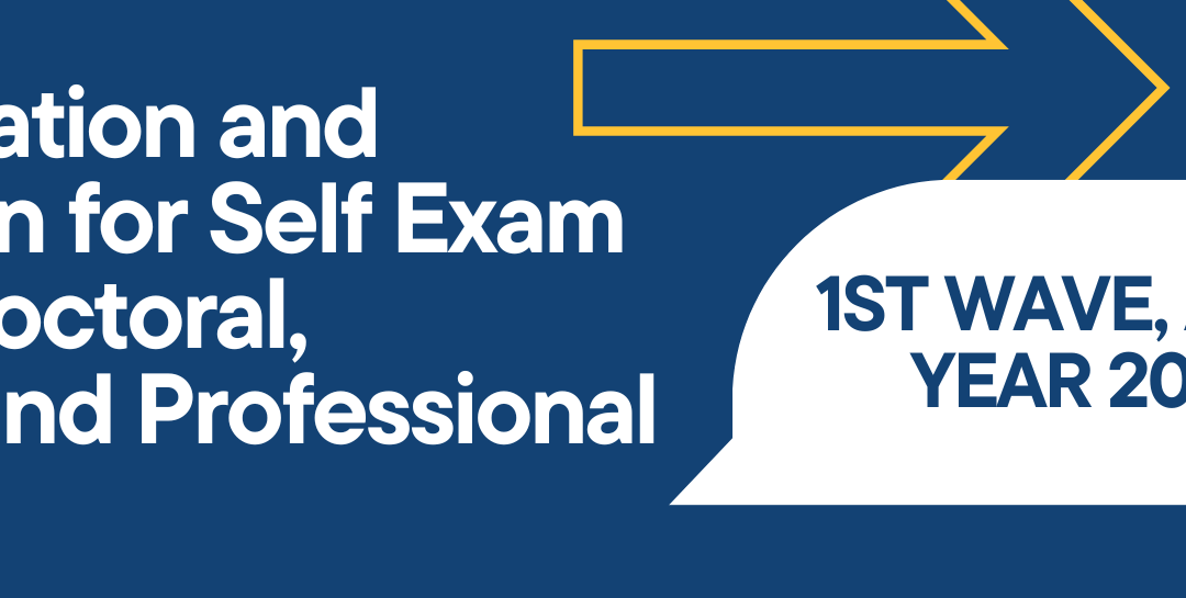 Re-registration for Self Exam Track of Doctoral, Master’s, and Professional Programs for Odd Semester of Academic Year 2023/2024