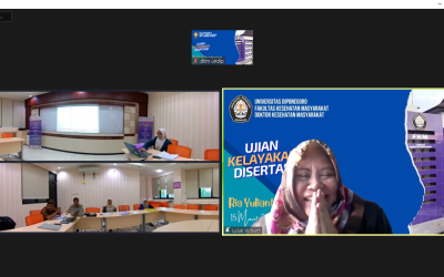 Tahap Ujian Kelayakan Disertasi DKM FKM UNDIP Berhasil di Lalui Ria Yulianti Triwahyuningsih
