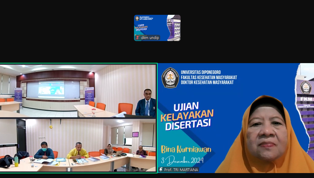 Done, DKM FKM Undip Selesai Melaksanakan Ujian Kelayakan Disertasi Bina Kurniawan