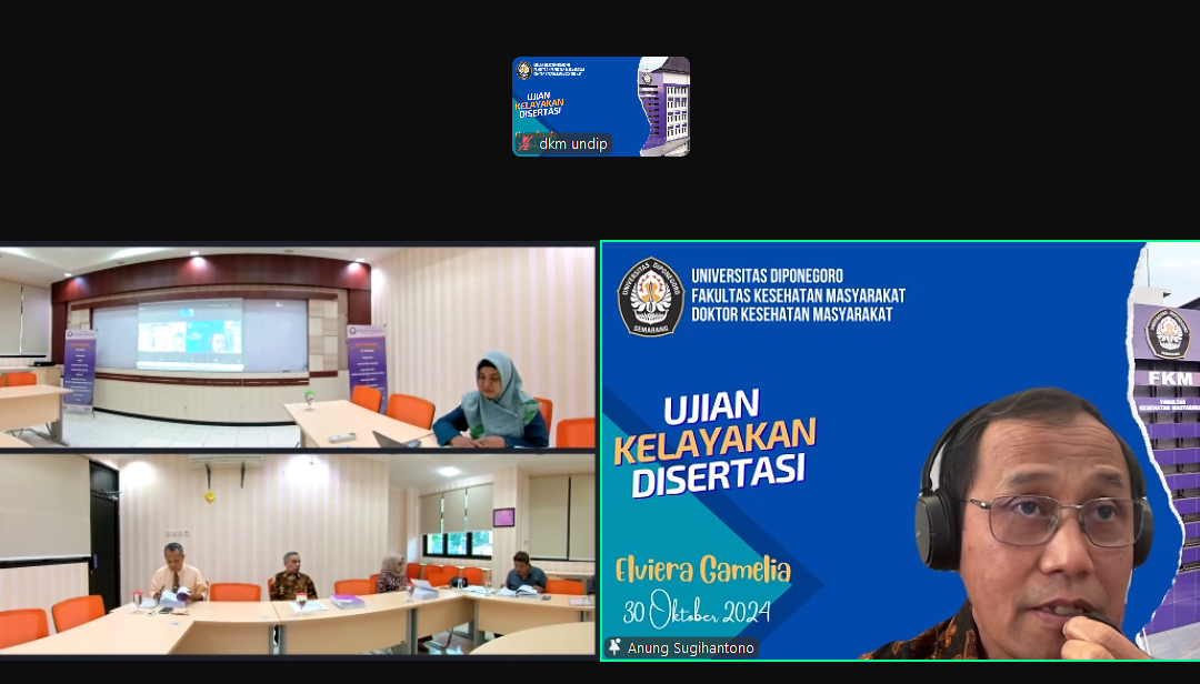 Done, Elviera Gamelia Selesai Melaksanakan Ujian Kelayakan Disertasi di DKM FKM Undip